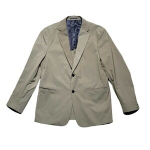 NWOT Theory Clinton Tech Precision Brown Relaxed Fit Mens Size Large Blazer